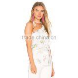 Choker Design Chiffon Top Floral One Shoulder Lady Blouse thumbnail-2