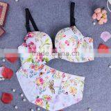 Floral Print Sexy Fancy Bra Panty Set Ladies Underwear Sexy Bra and Panty New Design Women Set Bra Underwear thumbnail-1