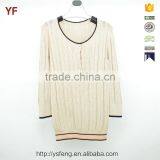 Ladies Winter Long Sweater Design Women Knitted Sweater thumbnail-1