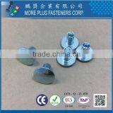 Made in Taiwan Carbon Steel C1006 Zinc Plated CR6+ Wax Oval Head Decorative Semi Tubular Rivets thumbnail-6