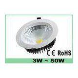 High Power Led Downlight Dimmable 30W COB Cool White 6500K 8 Inch Down Lights AC 85V - 265V 50 / 60H thumbnail-1
