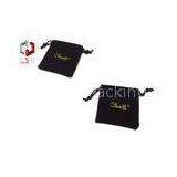 Mini Black Velvet Drawstring Bag For Jewelry , 80 * 60mm thumbnail-1