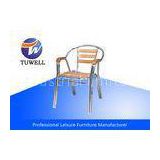 Leisure Indoor Stackable Solid Aluminum Dining Chair With Back Rest