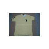 Men's 100% cotton Big Pony polo Shirt, #3, Short Sleeve, Yellow, Size XL