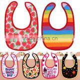 Colorful Stripe EVA Bib 100% Cotton Waterproof Polyester Baby Bibs thumbnail-6