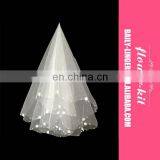 High Quality 1 Layer Tulle 1.5M Bridal Wedding Veils thumbnail-1