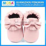 Black Toddler Tassel Genuine Leather Shoes for Baby thumbnail-4