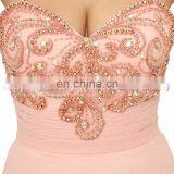 Unique Beading Beading Spaghetti Strap Chiffon Zipper A Line Long Blush Evening Dresses AJ018 thumbnail-5