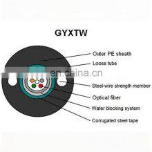 4 Cores Single Mode G652D GYXTW Aerial Outdoor Steel Wire Optical Fiber Cable FTTH 4 Core Gyxtw Fiber Optic Cable thumbnail-4