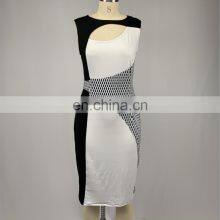 Wholesale Custom Brand Female Slim Fit Pencil Round Neck Sleeveless Party Formal Ladies Office Dress S-5XL thumbnail-5