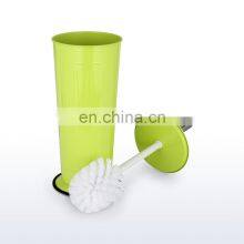 Embossed Yellow Garbage Waste Bin Set With Toilet Brush Stainless Steel Waste Bin Bathroom Sets for Household Cleaning thumbnail-2