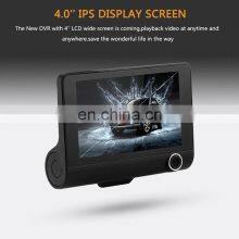 Best 4.0 Inch IPS Screen Triple Lens 1080p Full HD Car Video Camera Dash Cam Dual Camera HD Digital Black Box For Car thumbnail-4