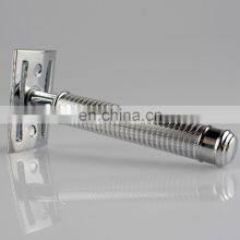 Kinghood Private Label Sliver Color Metal Double Edge Safety Razor Shaving Brush Set thumbnail-4