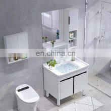 High Quality Mini Modern PVC Bathroom Vanity Single Sink Bathroom Cabinets Washroom Cabinet Vanity Set Vanity Combo