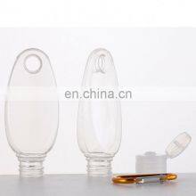 Hot Selling Oval Shape Empty 30ml 50ml 60ml Hand Sanitizer Bottle With Keychain Carabiner thumbnail-4