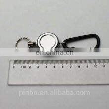 Rigid Metal Badge Reel With Alligator Clip With Carabiner thumbnail-3