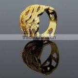 Latest Design Party Dress Cubic Zirconia Chunky Big Size Women Gold Wedding Ring thumbnail-3