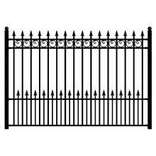 Modular Wrought Iron Fence Hot Dipped Galvanized for Commercial and Industrial Use thumbnail-1
