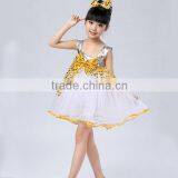 Latest Children Kids Ballroom Sequin Dress Latin Dance Costume Modern Dance Costumes Children thumbnail-4