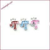 Produce Offer Creative Colored Crown Slider Zinc Alloy Letters Charms thumbnail-4