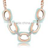 Women's Dresses Jewelry Resin Hoop Charms Design Crystal Chunky Necklace thumbnail-1