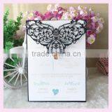 2016 New Fancy Laser Cut Carve Wedding Invitation Card With Delicate Bead