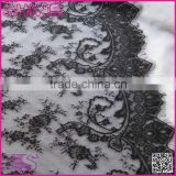 Fashion Women Laces,Factory Sale Non-elastic150cm Flower Wide Black Wedding Dress garment accessory african lace fabrics
