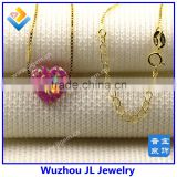 Synthetic 12mm Heart Opal Stone 18K Golden Plated 925 Sterling Silver Chain Necklace