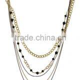 Multi Layered Metal and Beaded Strand/Strings Necklace thumbnail-2