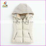Hooded White Down Vest Women thumbnail-1