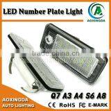 CANBUS LED License Plate Light for Q7 RS4 RS6 A3 A4 A6 A8