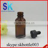 30ml Amber Round Boston Glass Bottle With Glass Pipette Bottle thumbnail-1