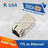 USR-K2 Low Cost Multifunctional Super Port Serial Ethernet Module Support AUTO MDI/MDIX
