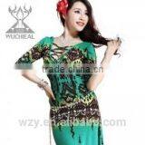 Printing Cotton Belly Dancing Outfits Erotic Belly Dance Costume