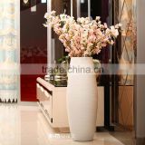 Pure white lines pattern large floor vases sale for hotel deco                        
                                                Quality Choice