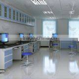 Pharmacy Laboratory Side Wall Bench With Overbench Hanging Cabinet
