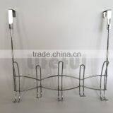 Over Door Storage Rack, for Jackets, Coats, Hats, Scarves, Purses, 10 Hooks, Chrome