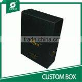 BLACK VARNISHED CARDBOARD CUSTOM BOX FOR PACKING OLIVE OIL