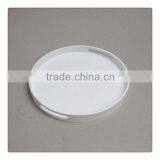 Custom Plastic Round Serving Tray With Handle