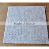Bianco carrara white marble square chips tumbled mosaic tile
