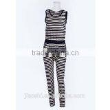 2016 Fashion Modern Style Stripe Pattern One Piece Women Jumpsuit for Ladies thumbnail-2