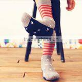 Custom White Striped And Star Design Half Terry Elastic Cuff Cotton Men Sport Socks Quality Choice thumbnail-2