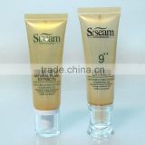 Clear pearl color cosmetic tube for hair cream