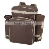 4 Person Picnic Backpack With Blanket Cooler Bag