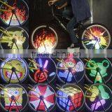 Bike Wheel LED Lights Spoke Light Rim Light RGB 96 LEDs 7 Colors 18 Patterns
