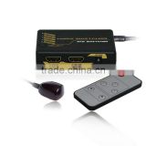 Smart 3x2 port hdmi switch switcher with remote PET0302