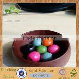 4mm Round Wooden Beads Mixed Colours thumbnail-2