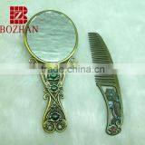 Cosmetic Vanity Mirror Set With Comb thumbnail-1