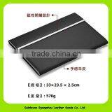 High Quality Eco Friendly Hard Cover Leather a4 Conference Folder Black thumbnail-6