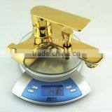 Online Shopping Top Quality Wall Mounted Brass Gold Bath Mixer thumbnail-2